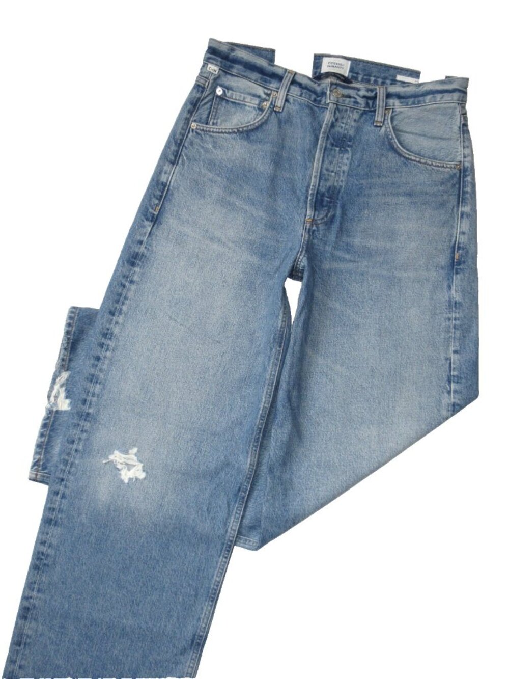 NWT Citizens of Humanity Ayla Baggy in Solano Relaxed Rigid Distressed Jeans 28 - Picture 7 of 11